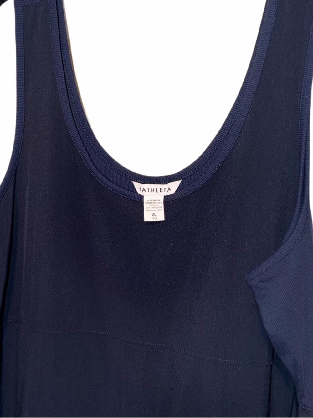 Athleta Womens Navy Blue Wide Leg Jumpsuit, XL- amazing condition 💙 - Picture 10 of 11
